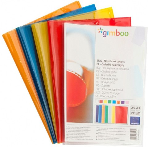 Okładka na zeszyt Gimboo A5 niebieska