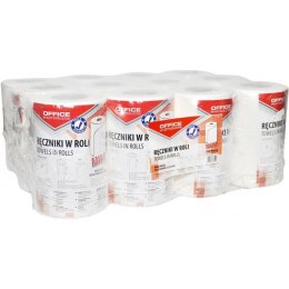 Ręczniki w rolce Office Products 50m 2w celuloza białe (12)
