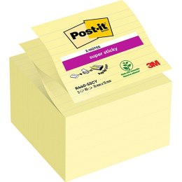 Karteczki Post-it Super Sticky Z-Notes 101x101mm linia (R440-SSCY) żółte (5x90)