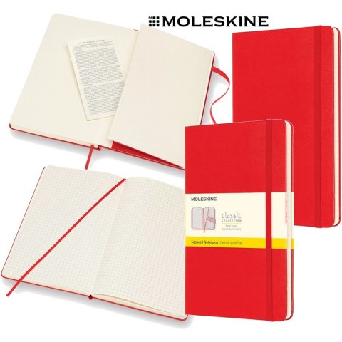 Notatnik Moleskine Classic L (13x21cm) kratka czerwony