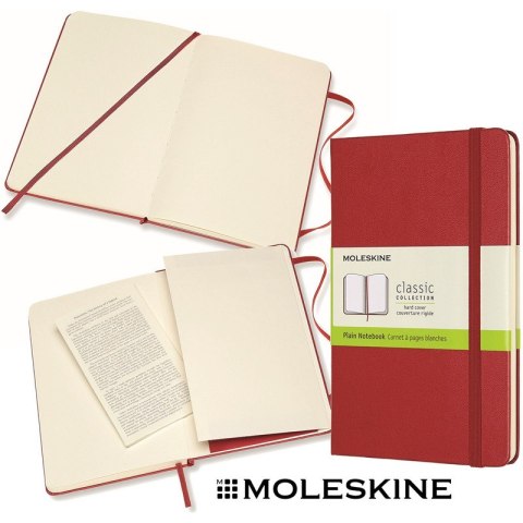Notatnik Moleskine Classic M (11.5x18cm) gładki czerwony