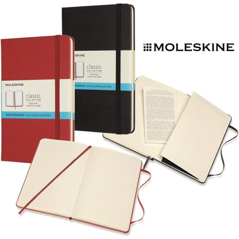 Notatnik Moleskine Classic M (11.5x18cm) kropki czerwony