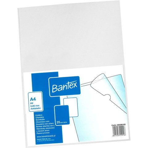 Obwoluty Bantex A4/80µm krystaliczne (25)