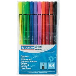 Cienkopisy Donau D-Fine 0.4mm 10 kolorów