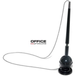 Długopis na łańcuszku Office Products stojący (wkład niebieski) czarny