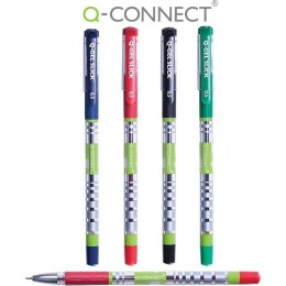 Długopis żelowo-fluidowy Q-Connect 0.5mm czerwony, CZERWONY