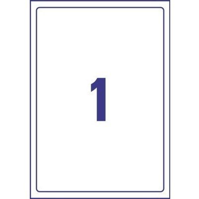 Etykiety Avery Zweckform A4 190x275mm bez kleju białe (10)