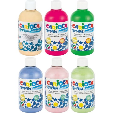 Farba tempera Carioca 500ml pastel zielona