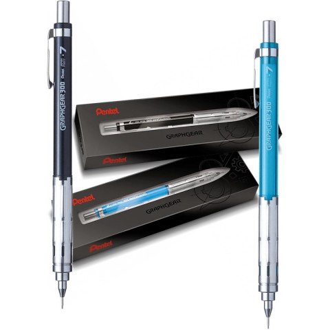 Ołówek automatyczny Pentel GraphGear 300 0.7mm błękitny, BŁĘKITNY