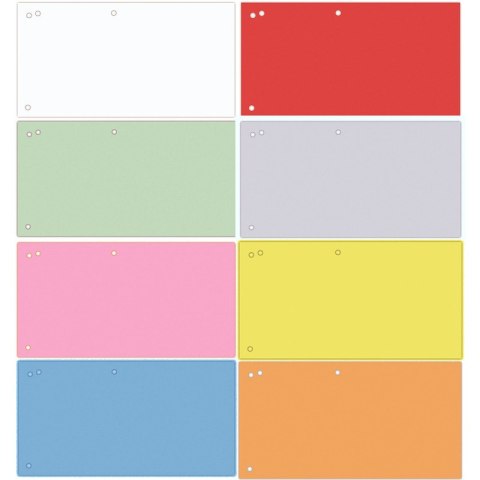 Przekładki kartonowe Office Products 1/3 A4 mix kolorów (100)