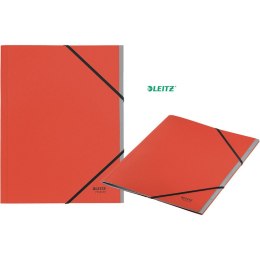 Teczka PP z gumką Leitz Recycle A4 6 przekładek czerwona