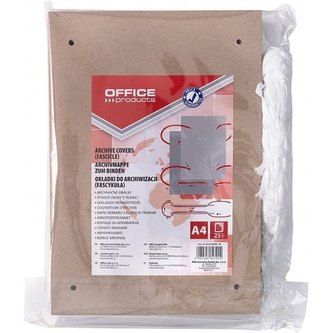 Fascykuła Office Products A4 z tasiemką brązowa (25)