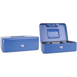 Kasetka na pieniądze Donau 250x90x180mm niebieska