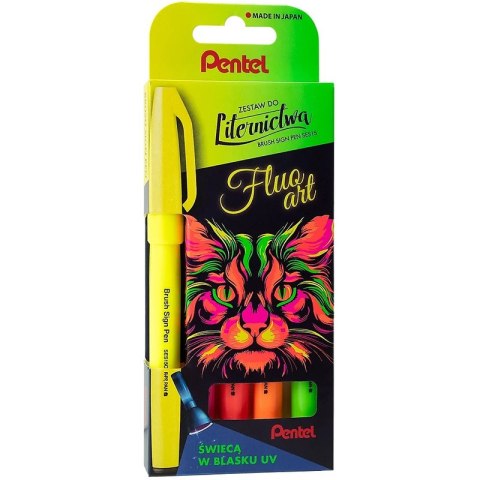 Pisaki pędzelkowe Pentel Brush Sign Pen SES15C 5 k