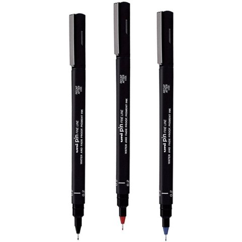 Cienkopis kreślarski Uni Pin-200 0.2mm czerwony