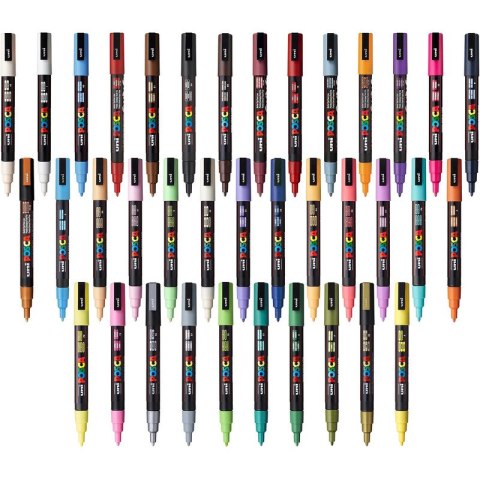 Marker z farbą plakatową Uni POSCA PC-3M srebrny